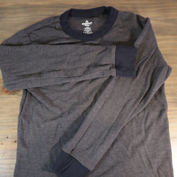 Mens Small Grey Long Sleeve Tee shirt Mountain Ridge Size S - Picture 2 of 5